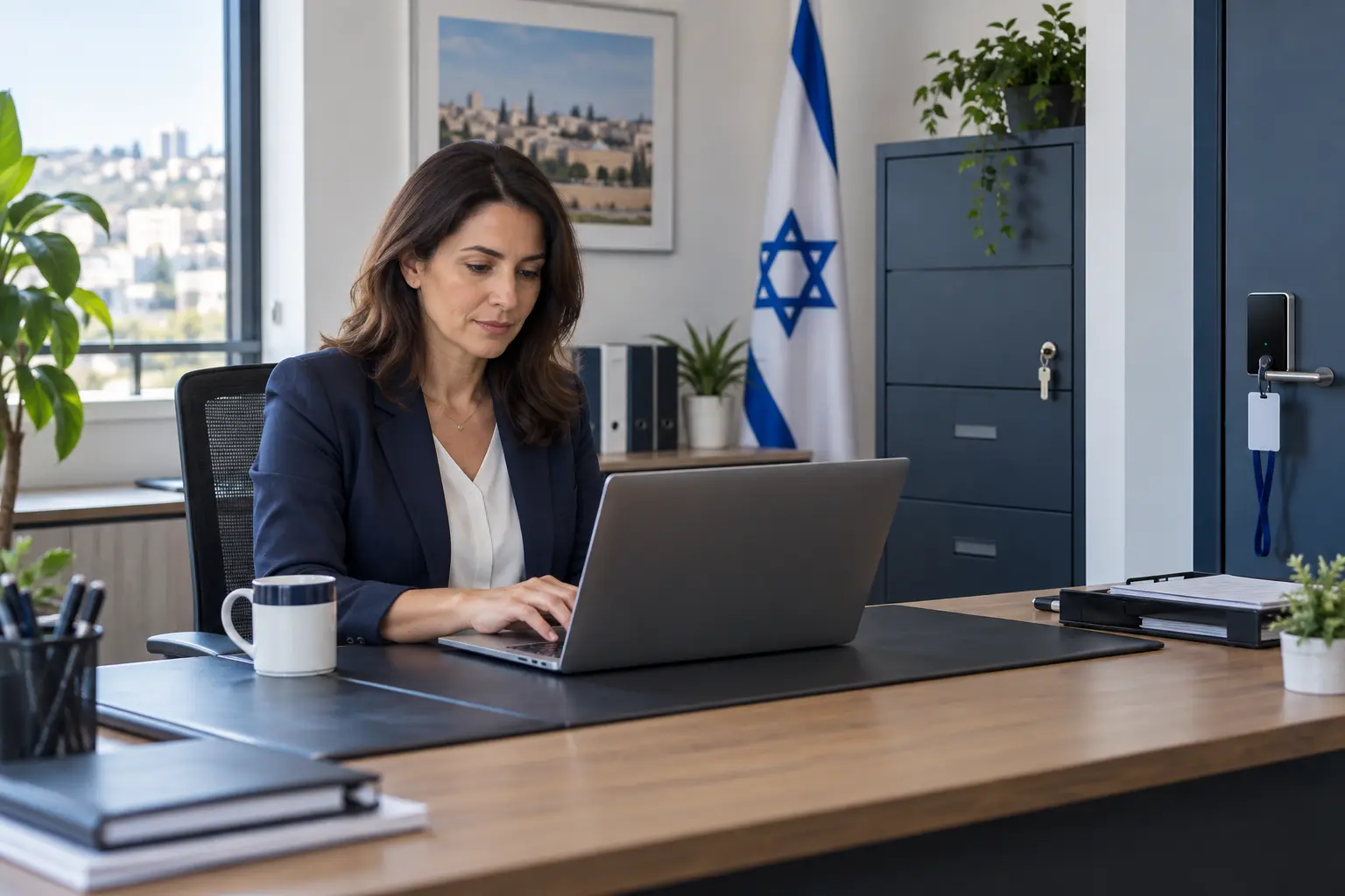 עבודה מאובטחת במשרד הנהלה